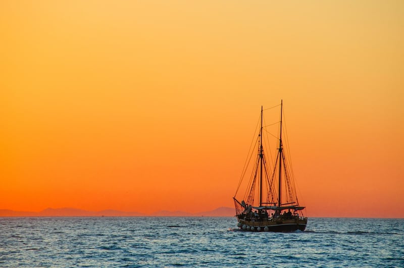 Shipwreck at sea